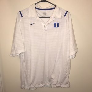 White Nike Duke Blue Devils Polo